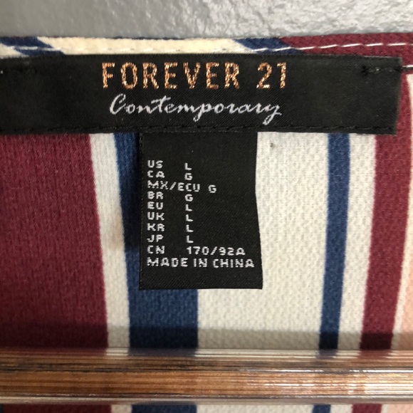 Flowy Striped Dressy Crop Top - Perfect Condition - Picture 5 of 9